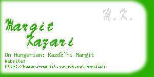 margit kazari business card